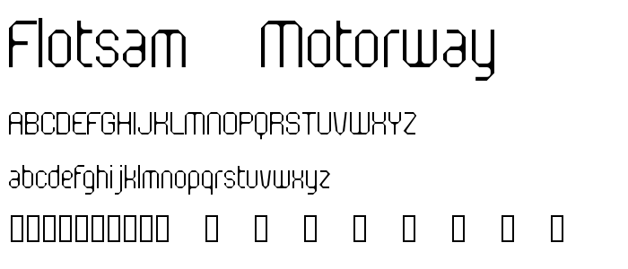 Flotsam Motorway font